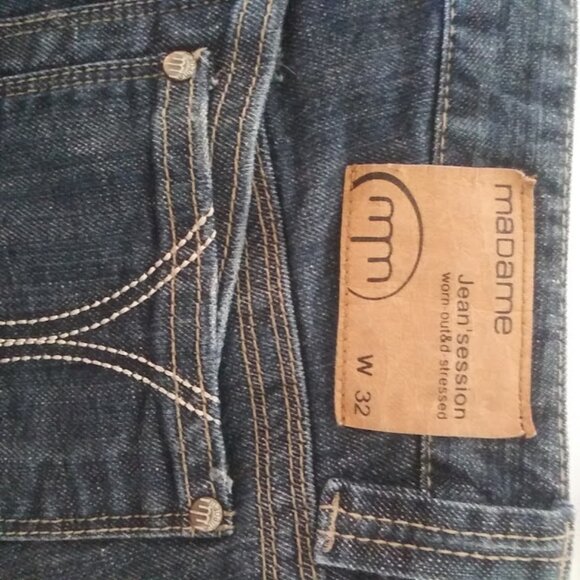 MaDame Jeans 1993 women's size 32 worn out & distressed jeans - Picture 14 of 16